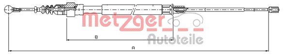 METZGER Seilzug, Feststellbremse (10.7509)