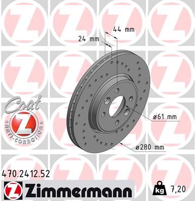 ZIMMERMANN Bremsscheibe (470.2412.52)