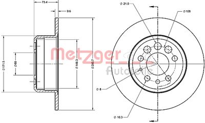 METZGER Bremsscheibe (6110452)