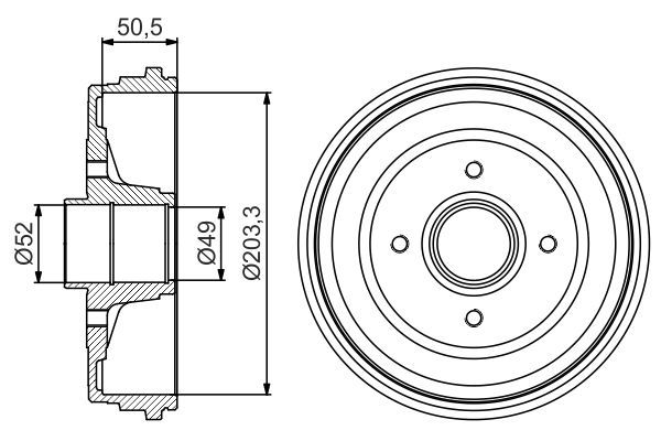 BOSCH Bremstrommel (0 986 477 205)