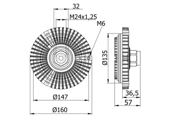 MAHLE Kupplung, Kühlerlüfter (CFC 58 000S)