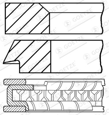 GOETZE ENGINE Kolbenringsatz (08-502000-00)