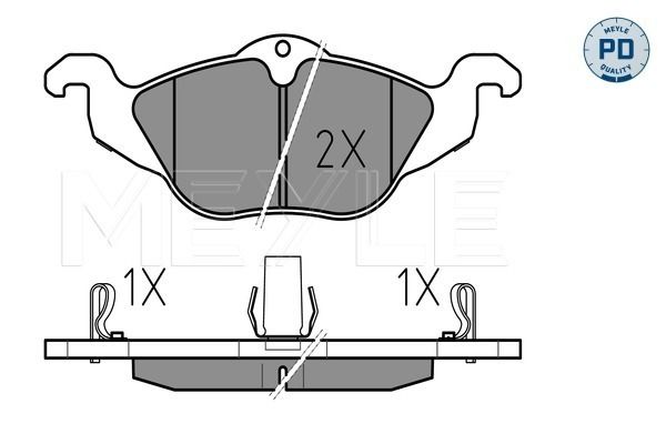 MEYLE Bremsbelagsatz, Scheibenbremse (025 230 6317/PD)