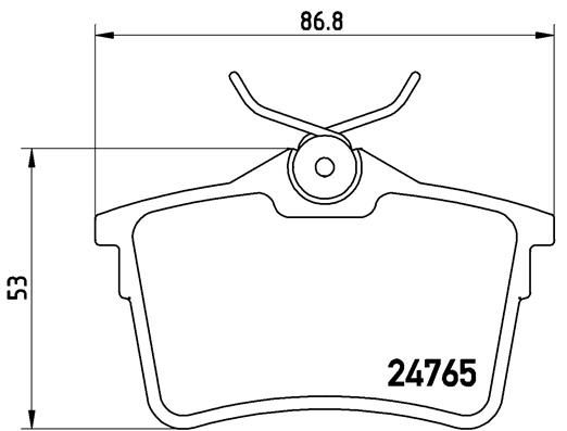 BREMBO Bremsbelagsatz, Scheibenbremse (P 61 084)