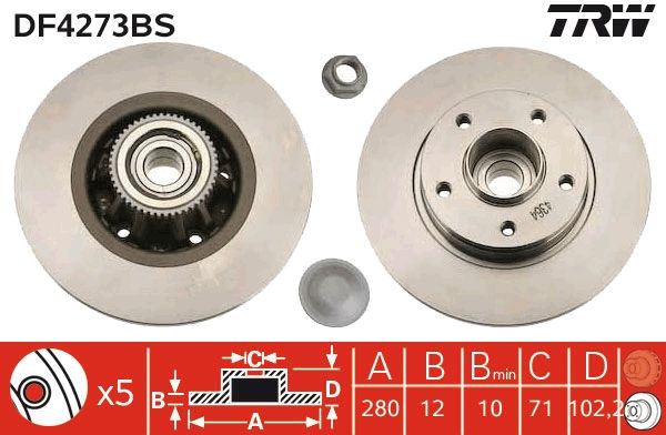 TRW Bremsscheibe (DF4273BS)