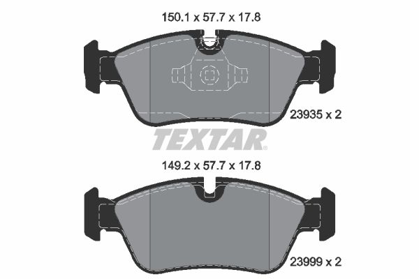 TEXTAR Bremsbelagsatz, Scheibenbremse (2393581)