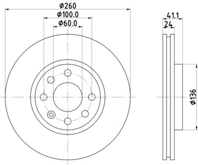 HELLA Bremsscheibe (8DD 355 127-731)