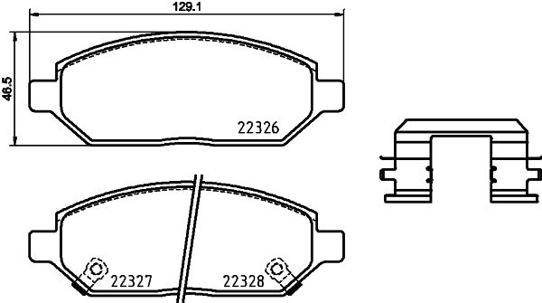 BREMBO Bremsbelagsatz, Scheibenbremse (P 59 088)