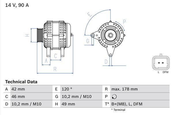 BOSCH Generator (0 986 048 911)