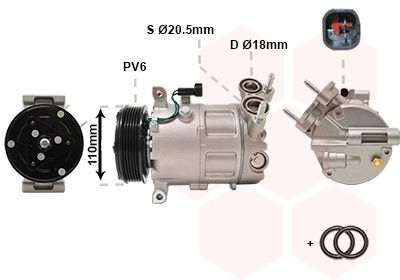 VAN WEZEL Kompressor, Klimaanlage (5900K192)