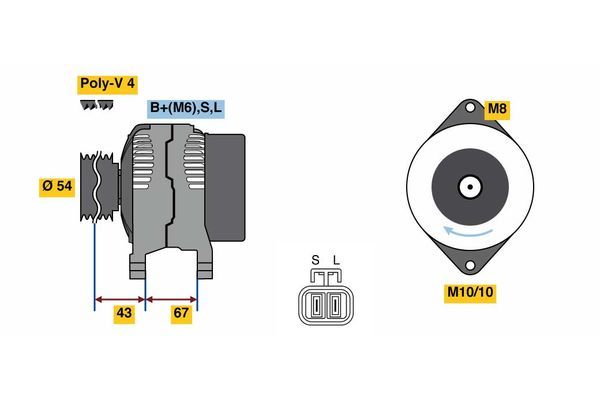 BOSCH Generator (0 986 080 250)