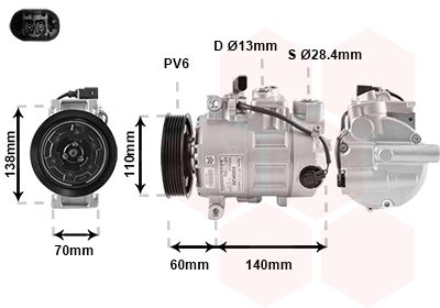 VAN WEZEL Kompressor, Klimaanlage (0300K266)