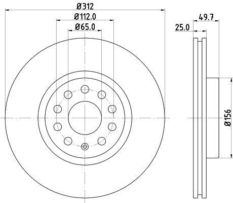 HELLA Bremsscheibe (8DD 355 109-521)