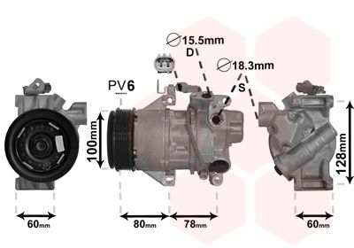 VAN WEZEL Kompressor, Klimaanlage (5300K618)