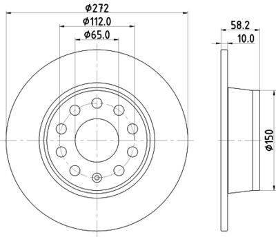 HELLA Bremsscheibe (8DD 355 131-811)