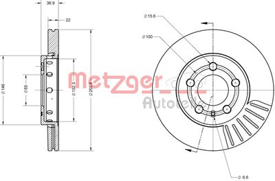 METZGER Bremsscheibe (6110627)