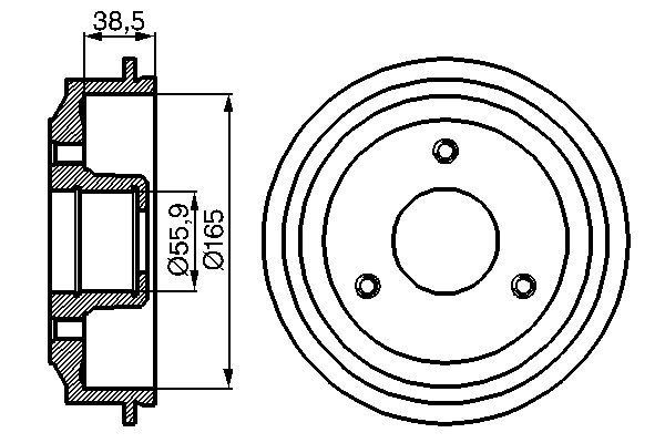 BOSCH Bremstrommel (0 986 477 066)