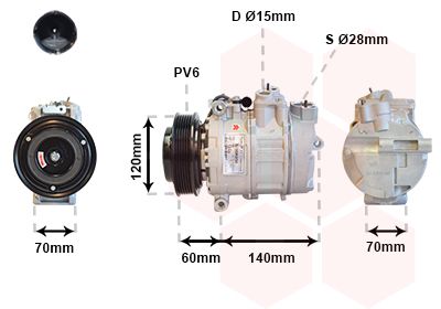 VAN WEZEL Kompressor, Klimaanlage (0200K050)