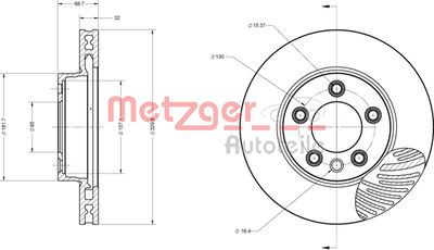 METZGER Bremsscheibe (6110594)