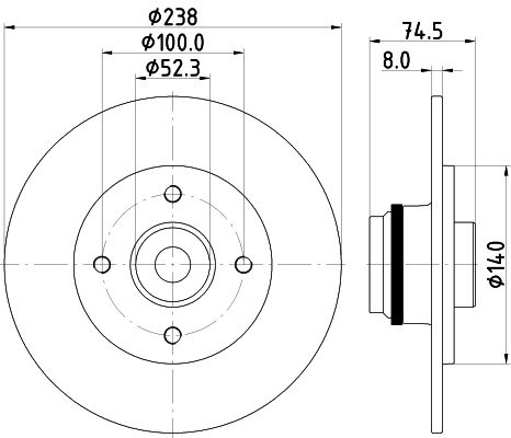 HELLA Bremsscheibe (8DD 355 123-351)