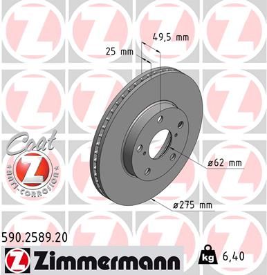 ZIMMERMANN Bremsscheibe (590.2589.20)