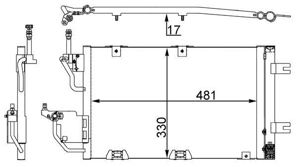 MAHLE Kondensator, Klimaanlage (AC 400 000S)