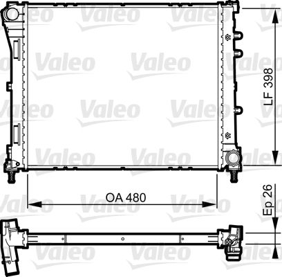 VALEO Kühler, Motorkühlung (735273)