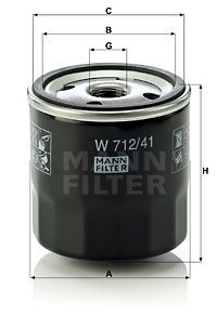 MANN-FILTER Ölfilter (W 712/41)