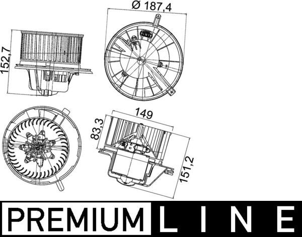 MAHLE Innenraumgebläse (AB 148 000P)