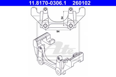 ATE Halter, Bremssattel (11.8170-0306.1)