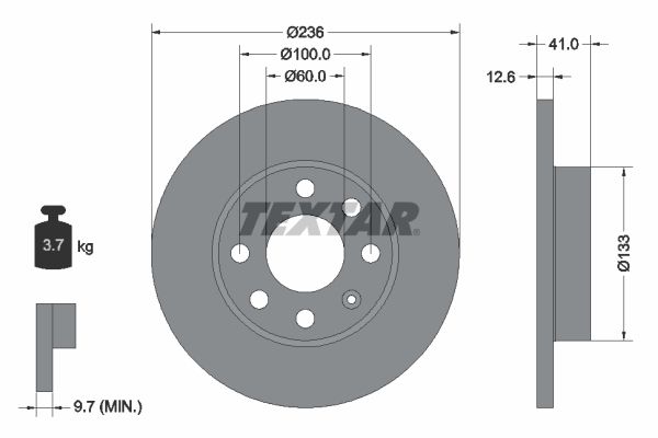 TEXTAR Bremsscheibe (92020903)