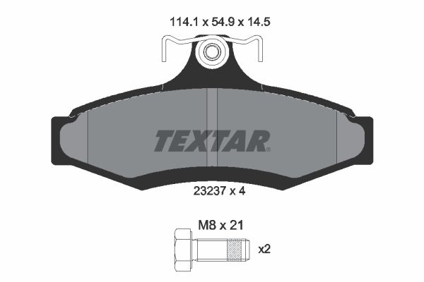 TEXTAR Bremsbelagsatz, Scheibenbremse (2323701)