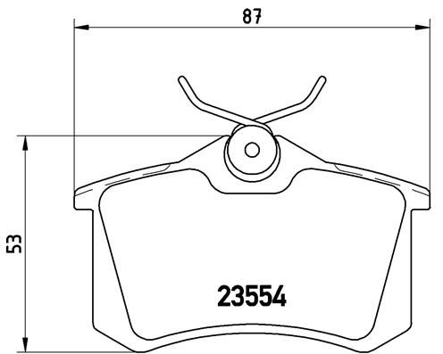 BREMBO Bremsbelagsatz, Scheibenbremse (P 68 024)