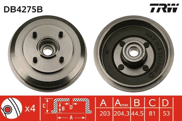 TRW Bremstrommel (DB4275B)