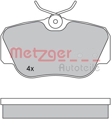 METZGER Bremsbelagsatz, Scheibenbremse (1170266)