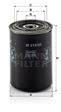 MANN-FILTER Ölfilter (W 816/80)