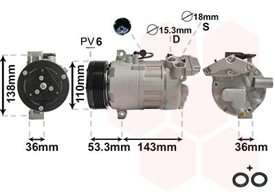 VAN WEZEL Kompressor, Klimaanlage (0600K321)