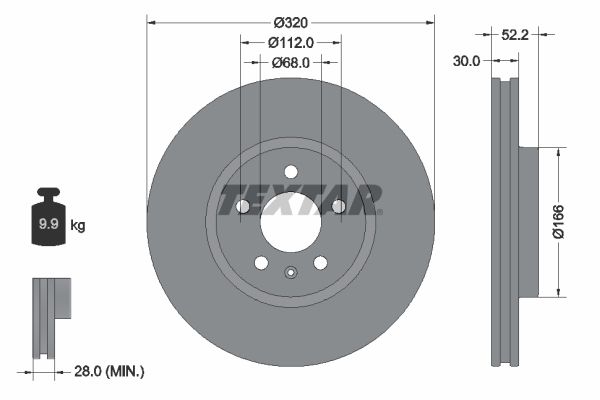 TEXTAR Bremsscheibe (92160005)