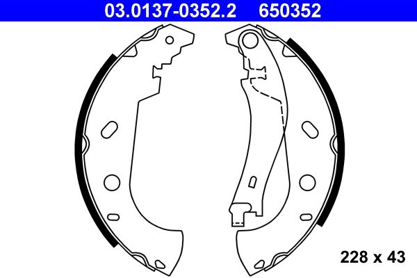 ATE Bremsbackensatz (03.0137-0352.2)