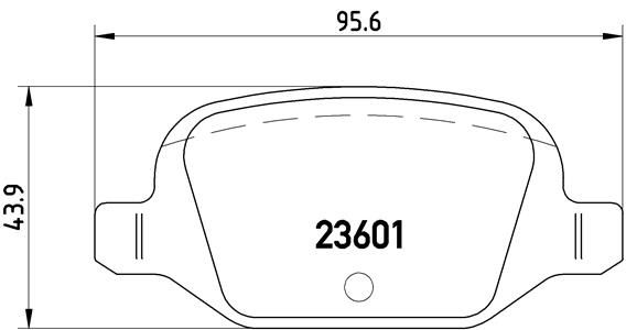 BREMBO Bremsbelagsatz, Scheibenbremse (P 23 064)