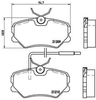 BREMBO Bremsbelagsatz, Scheibenbremse (P 61 035)