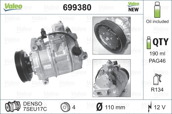 VALEO Kompressor, Klimaanlage (699380)