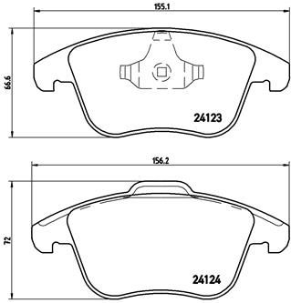 BREMBO Bremsbelagsatz, Scheibenbremse (P 44 020)