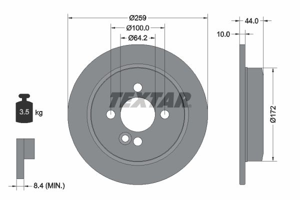 TEXTAR Bremsscheibe (92175003)