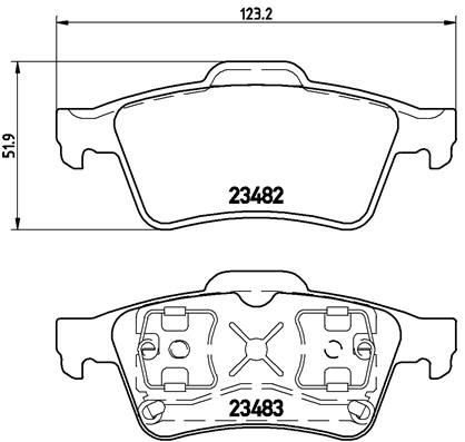 BREMBO Bremsbelagsatz, Scheibenbremse (P 59 044)