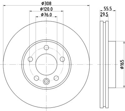 HELLA Bremsscheibe (8DD 355 123-511)