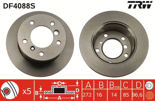 TRW Bremsscheibe (DF4088S)