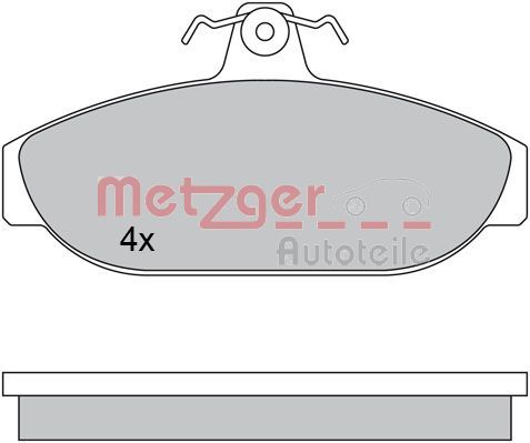 METZGER Bremsbelagsatz, Scheibenbremse (1170315)