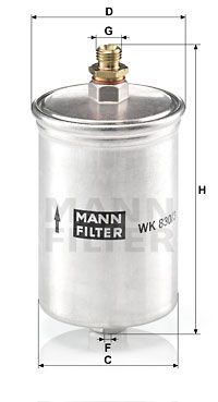 MANN-FILTER Kraftstofffilter (WK 830/3)