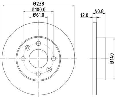 HELLA Bremsscheibe (8DD 355 101-241)